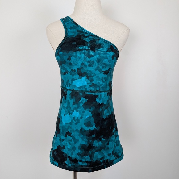 Lululemon Top Cold One Shoulder Camo Women’s Sleeveless Tight Fitted - Picture 8 of 8